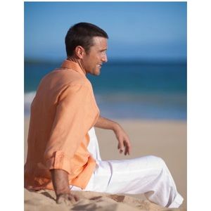 Ernest Sewn light orange long sleeve shirt